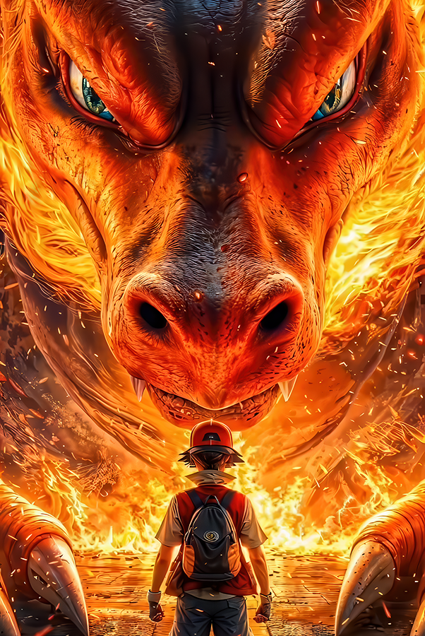 Ash y Charizard V1